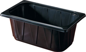 1/4 GN-forme 265 x 161 x 100 mm Sort 1-Rum