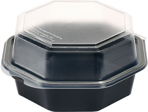 Octaview® 160 x 160 x 80 mm Sort 1-Rum - 405 stk/krt