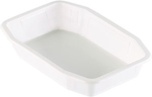 TRAY, HMR, PP, WHITE, 1-COMP, 215X148X40