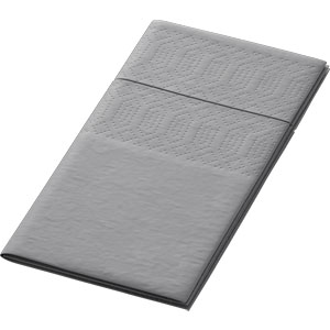 NAPKINS 3-P 1/8 33X33CM GRANITE GREY 250x4/krt
