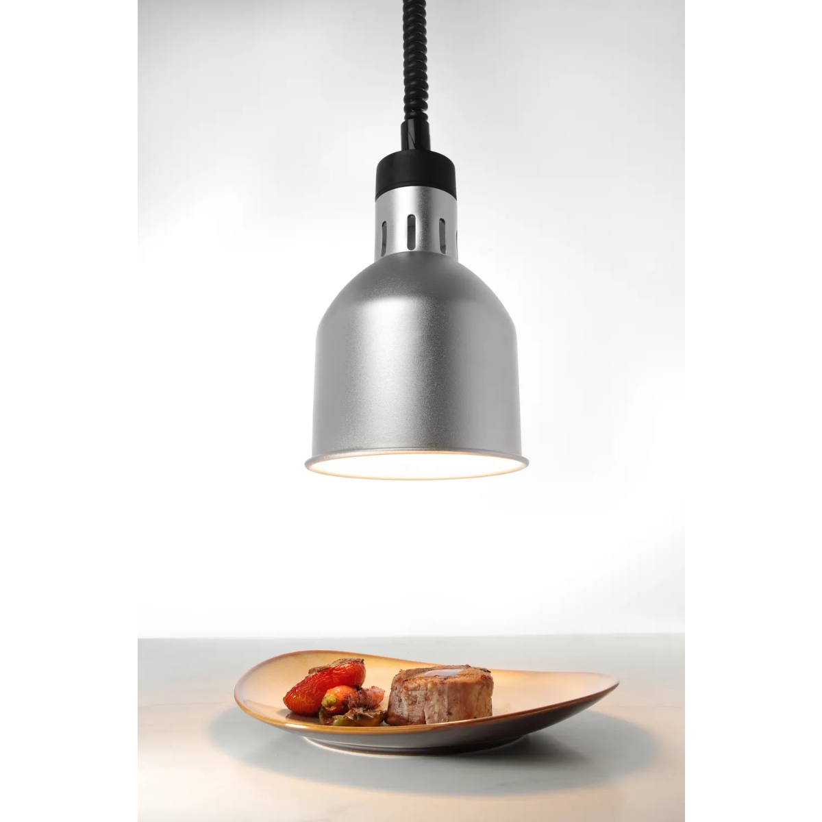 Stig-og-fald-varmelampe, cylindrisk, sølv, 230V, 250W - Billede 4
