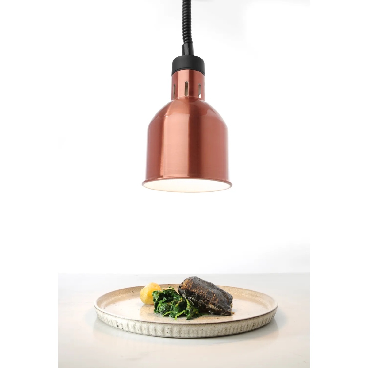Stig-og-fald-varmelampe, cylindrisk, sølv, 230V, 250W - Billede 3
