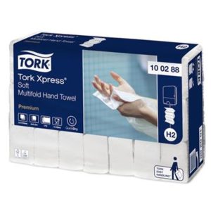 Håndklædeark Tork Xpress Soft Premium H2 multifold hvid 340x212mm 2 lag