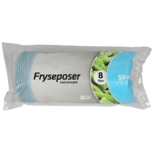 Frysepose, 8 l, klar, LLDPE Borstar/virgin, 25x50cm