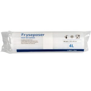 Frysepose, 4 l, klar, LDPE/virgin, 20x38cm