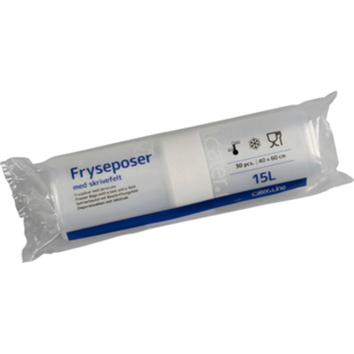 Frysepose 15 l klar LDPE/virgin 40x60cm