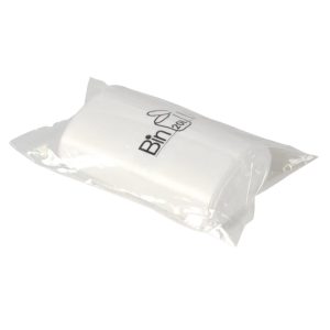 Spandepose m/ stjernebund, 40 l, hvid, LLDPE/virgin, 60x90 cm