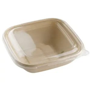 Bagasse bakke, 17x17x5,2cm, 750 ml, brun, bagasse, komposterbar