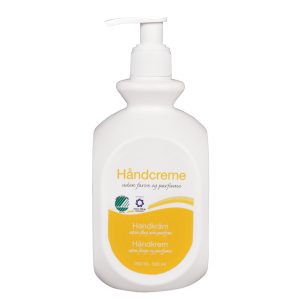 Håndcreme, 500 ml, uden farve og parfume, 21% fedt