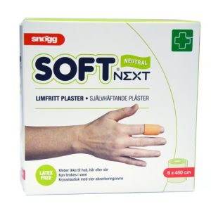 Plaster, Snögg Soft Next, 4,5m x 6cm, beige, latexfri