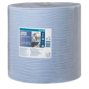 Aftørringsrulle Tork Plus Industri W1 2-lag blå 510 m x 36.9 cm