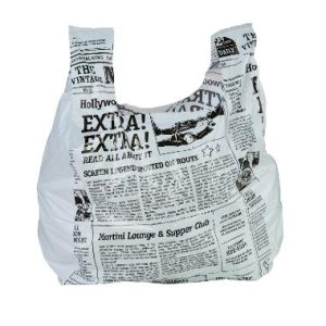 Bærepose T-shirt Old News 300/90x515mm