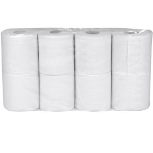Toiletpapir, neutral, 2-lags, 34,7m x 9,8cm, Ø10,5cm, hvid, blandingsfibre