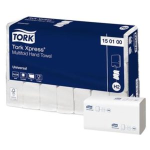 Håndklædeark Tork Express multifold hvid 1 lag 19.6 cm x 25.5 cm