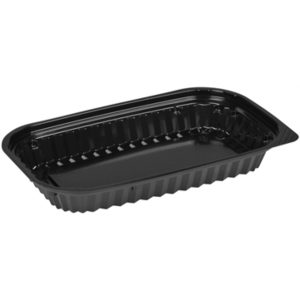 Sushi bakke, 22,8x14x2,9cm, 400 ml, sort, PS mellem