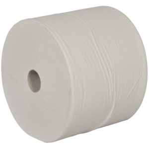 Værkstedsrulle, neutral, 1-lags, 950m x 24cm, Ø32cm, hvid, 100% nyfiber