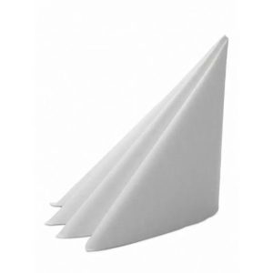 Middagsserviet, 40x40 cm, 1/4 fold, hvid, airlaid