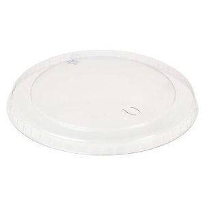 Plastlåg Ø85mm, bionedbrydelig PLA, til isbæger 150 ml - 800 stk/krt