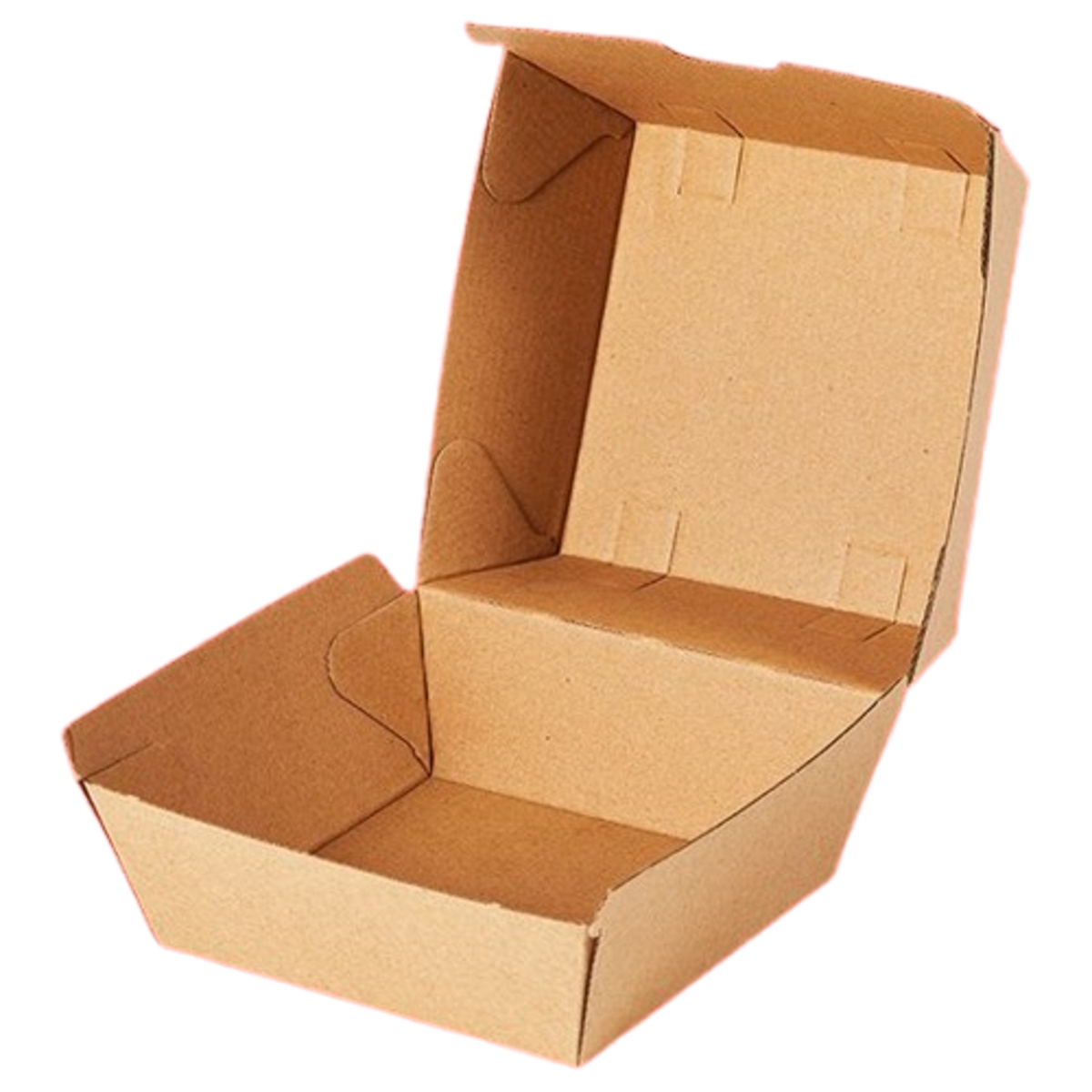 Snackæske Bølgepap 105x102x42/84mm