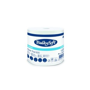 Bulkysoft værkstedsrulle, hvid, 2-lags, 600m Ø71cm