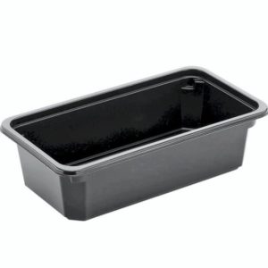 Plastbakke, K2182-1F, PP, sort, 178x98x50mm, 605 ml
