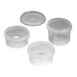 Plastbøtte + låg, PP, Ø118x87mm, 565ml