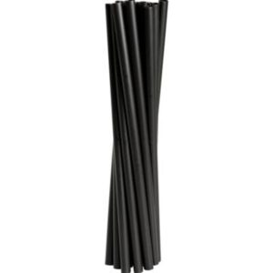 Flergangssugerør, 24 cm, Ø8 mm, sort, PP