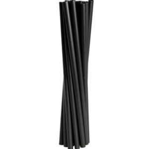 Flergangssugerør, 19 cm, Ø6 mm, sort, PP