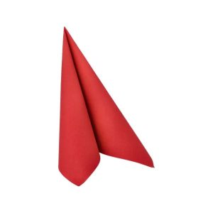 Middagsserviet, 1/4 fold, 48x48cm, rød, airlaid