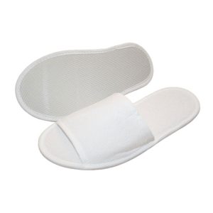 White Terry Slipper Diamond Open Toe one-size