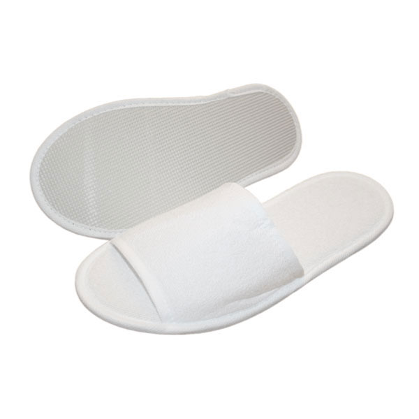 White Terry Slipper Diamond Open Toe one-size