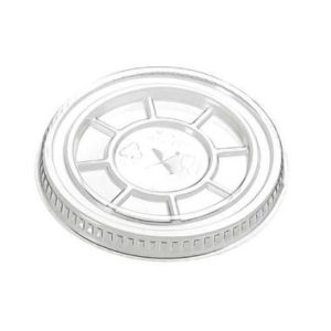 Plastlåg Ø95 mm fladt med kryds RPET 1600 stk/krt