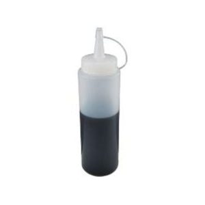 Plastflaske, 200 ml, Ø5x18 cm, med Tud/Skruelåg Klar