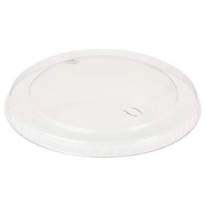 Plastlåg, Ø75mm, bionedbrydlig PLA, klar til isbæger 100 ml
