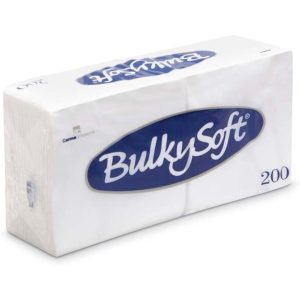 Serviet, Hvid, 1-lag, BulkySoft, 1/4 fold, 33 x 33 cm