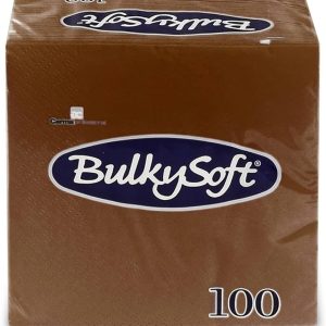 Bulkysoft, serviet, brun, 40x40, 3 lags