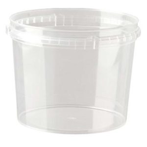 Plastbæger, 800 ml, Ø122 mm, rund, PP, klar