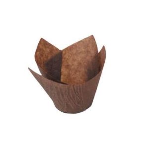 Muffinsform Tulipan Ø50x95 mm Brun 1000stk/krt