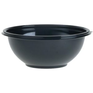 Bowle skål 1000 ml Ø180x70 mm Rund PET Sort