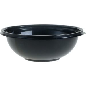 Plastskål bowle 2250 ml Ø260x90 mm Rund RPET Sort
