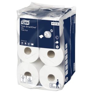 Toiletpapir Tork SmartOne T9 Mini 2-lag 111.6 m Hvid 12 rl/krt