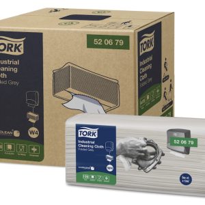 Aftørringsklud Tork Industri W4 1-lag 415x355 mm Toppak Grå 4 pk x 120 STK/krt