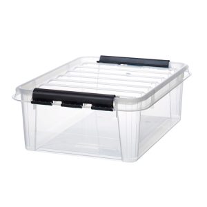 Plastkasse SmartStore Classic 24l m/låg 50x39x18cm 7 Stk/pak