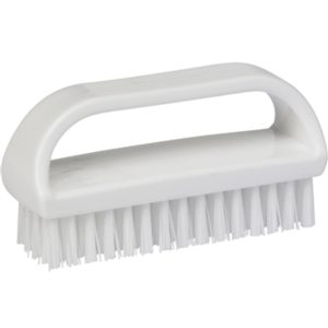 Neglebørste, Vikan, 10x3,5x5cm, hvid, PP/PA, stive børstehår