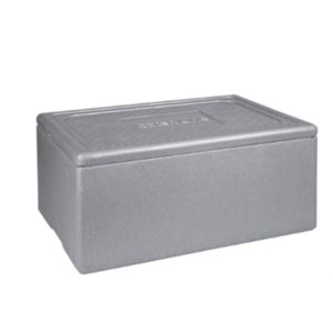 Termokasse Catersource grå H-EPS 600x400x270 40l m/låg