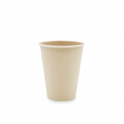 Singlewall bæger, 8 oz, hvid, BioPBS-coated, kolli