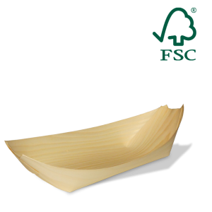 Træbåd, 24 cm, FSC 100%, kolli